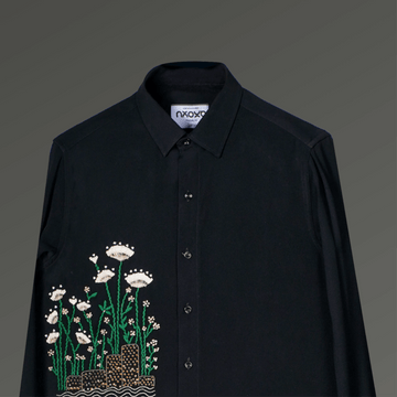 Rooted Rise – Floral Embroidered Shirt
