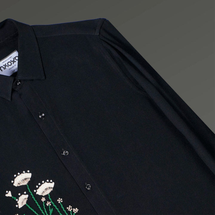Rooted Rise – Floral Embroidered Shirt