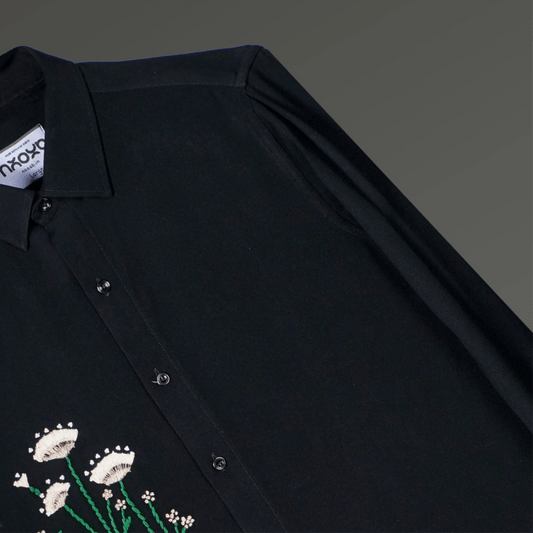 Rooted Rise – Floral Embroidered Shirt