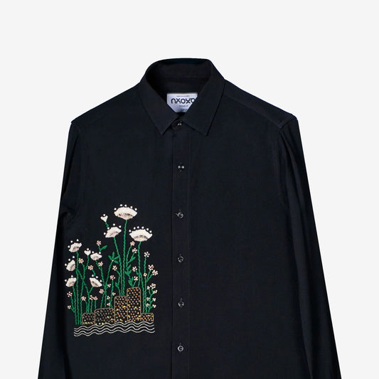 Rooted Rise – Floral Embroidered Shirt