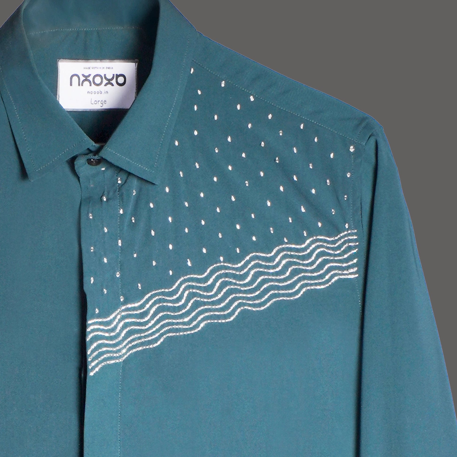 Signal Drift – Embroidered Shirt