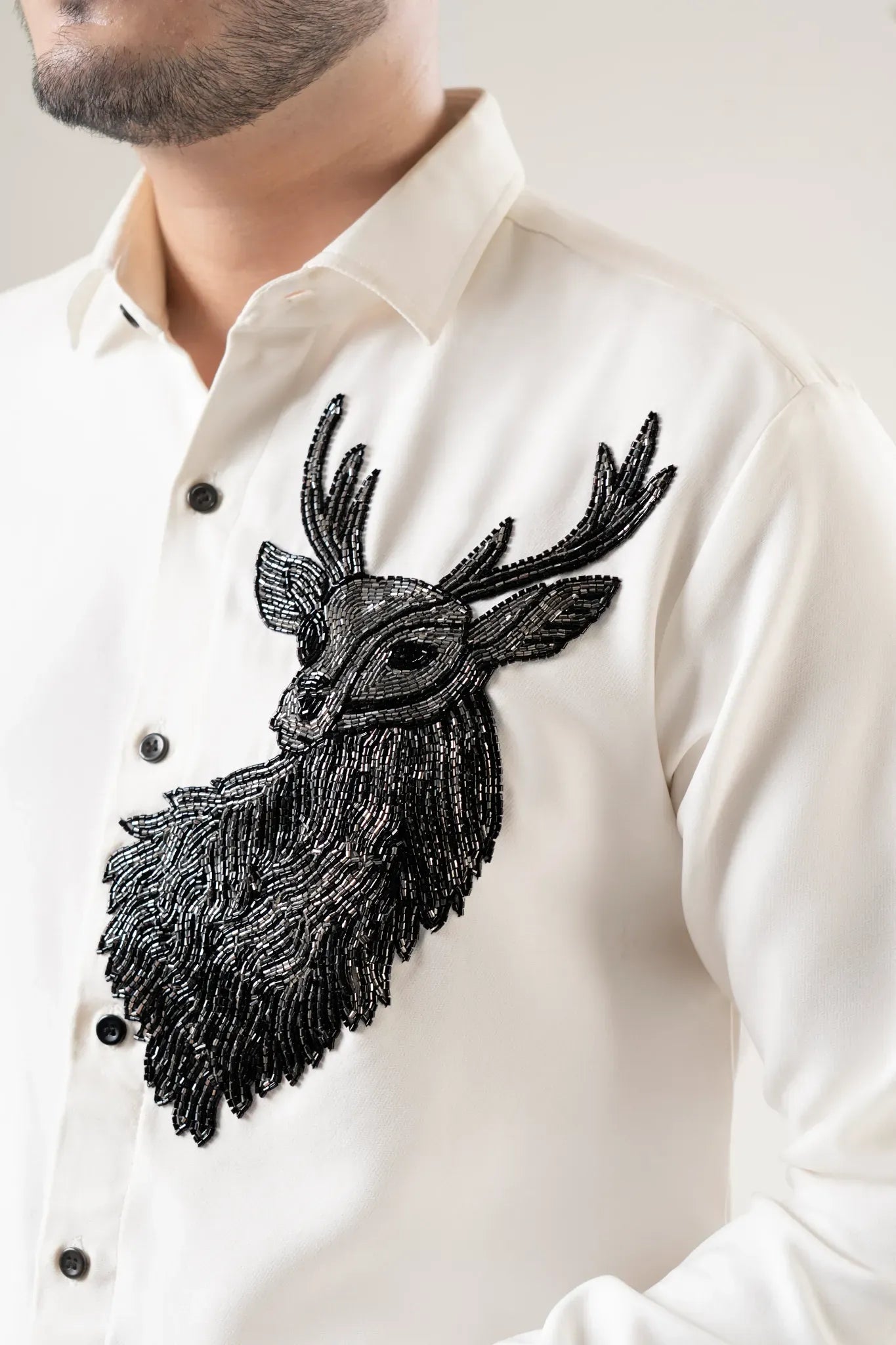 Deer Embroidered Shirt