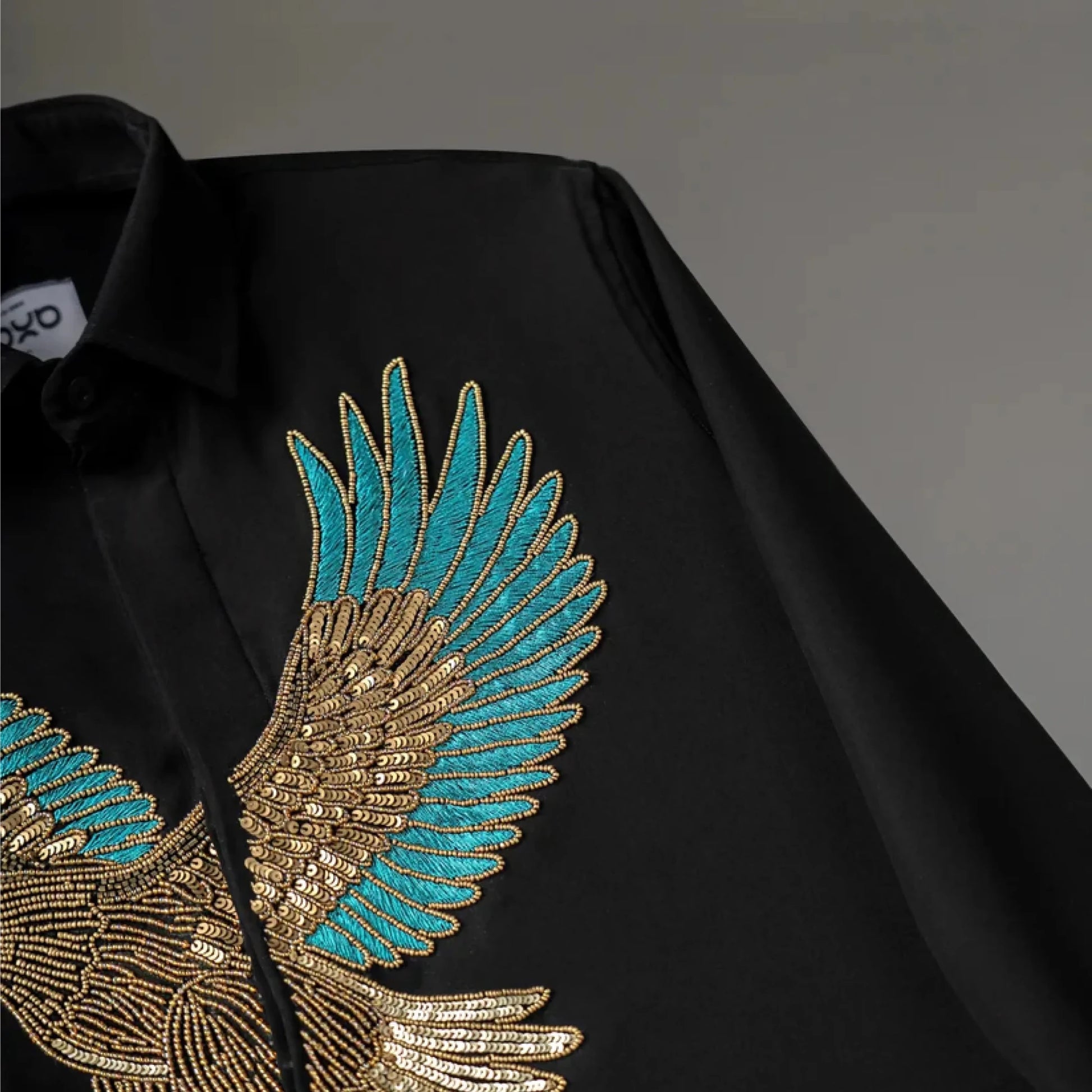 Skyborn Oath – Soaring Eagle Embroidered Shirt