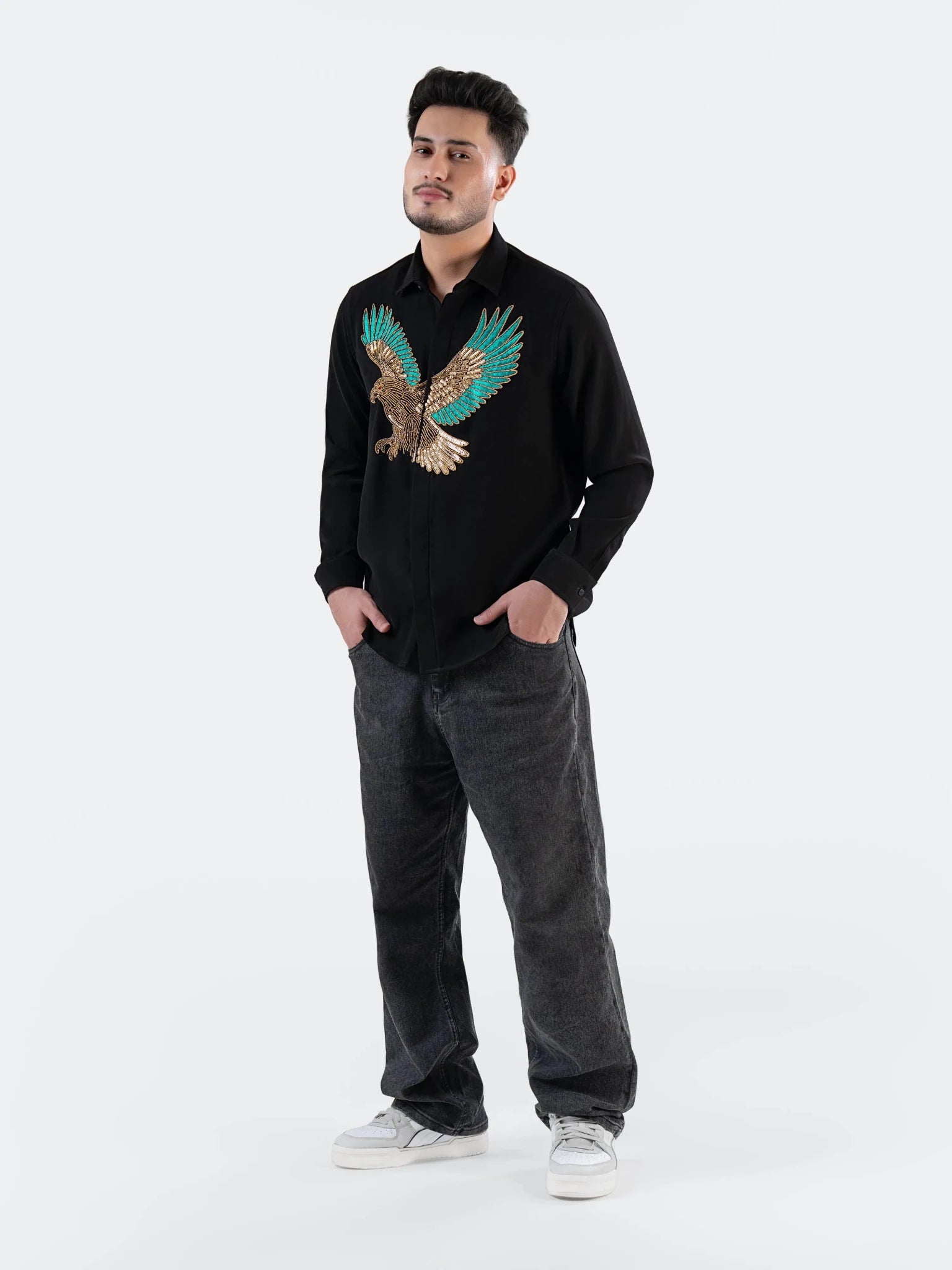 Yacht party shirts NOOOB Skyborn Oath eagle embroidered