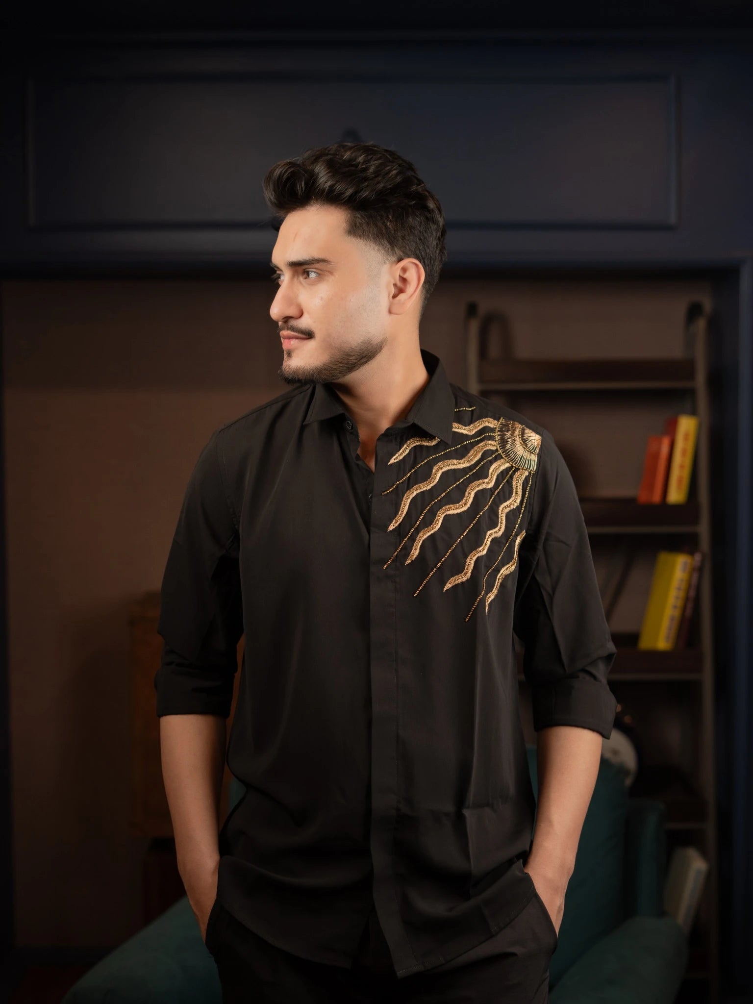 Sun Embroidered Shirt