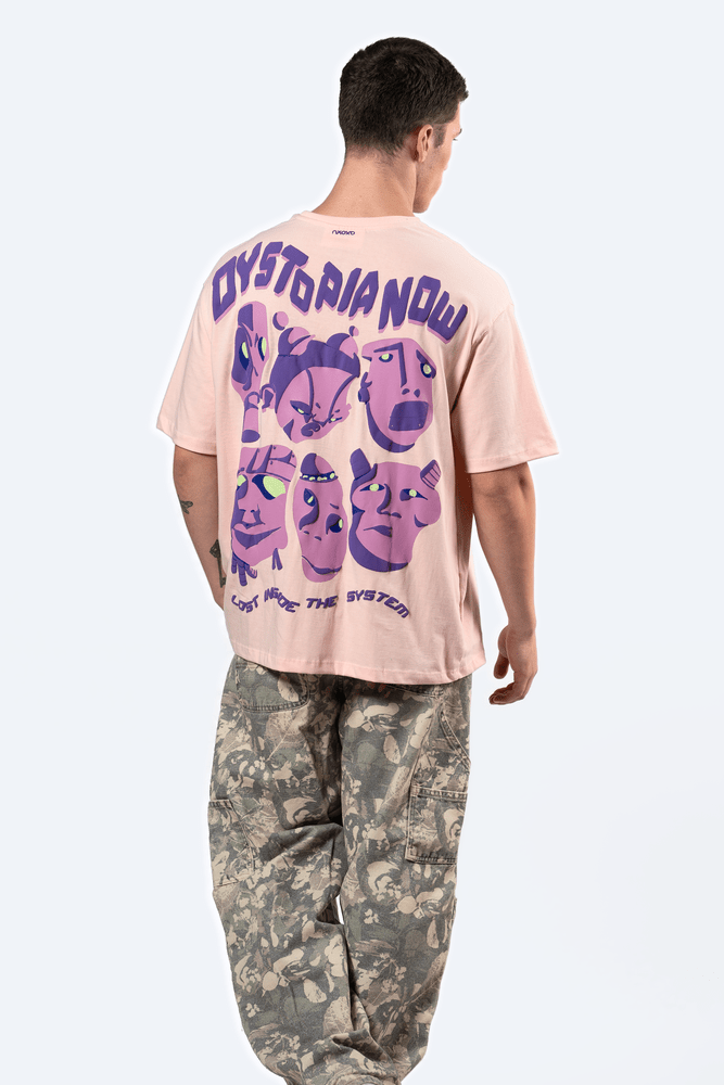 Baby Pink Oversized T Shirt For Men