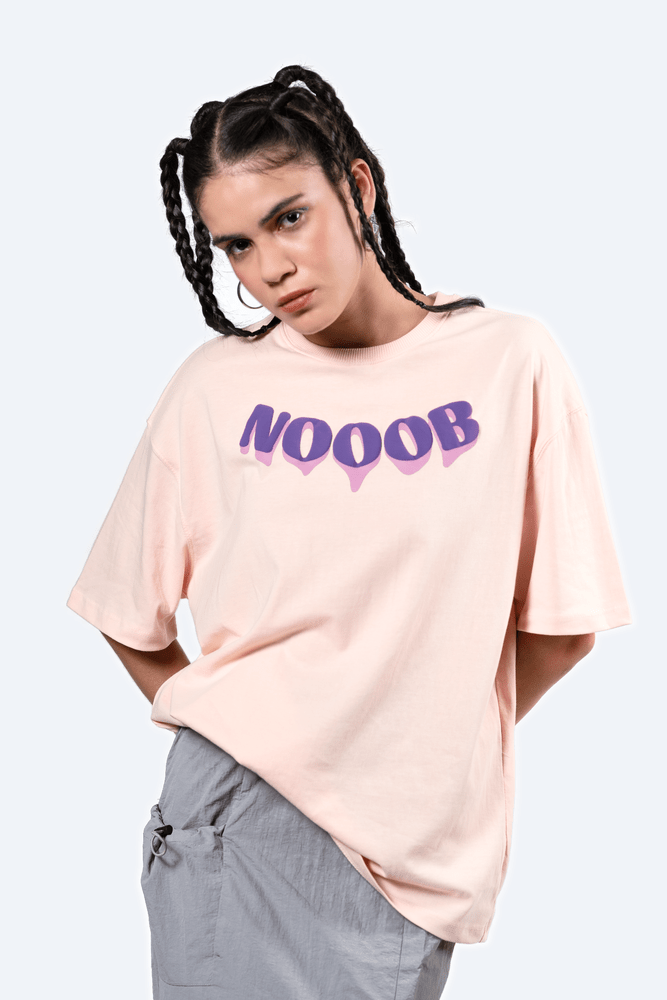 Baby Pink Oversized T Shirt For Women
