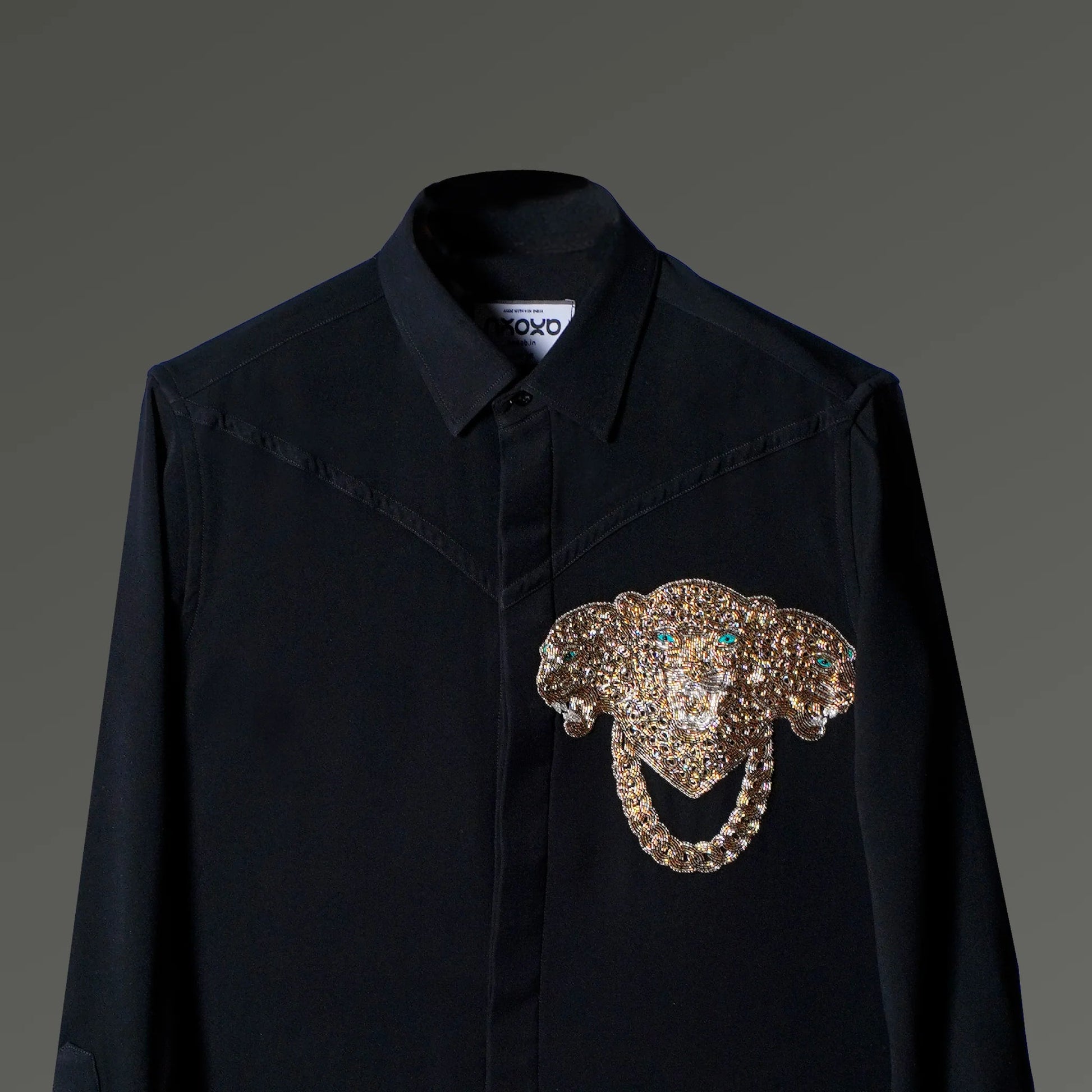 Triarch – Embroidered Leopard Shirt for Men