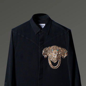 Triarch – Embroidered Leopard Shirt for Men