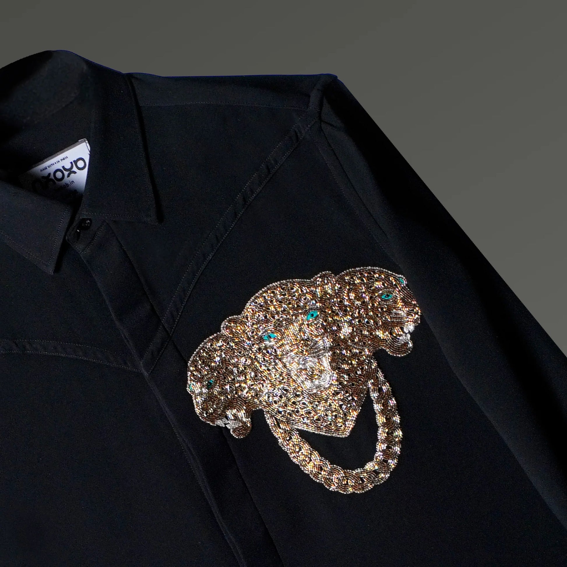 Triarch – Embroidered Leopard Shirt for Men