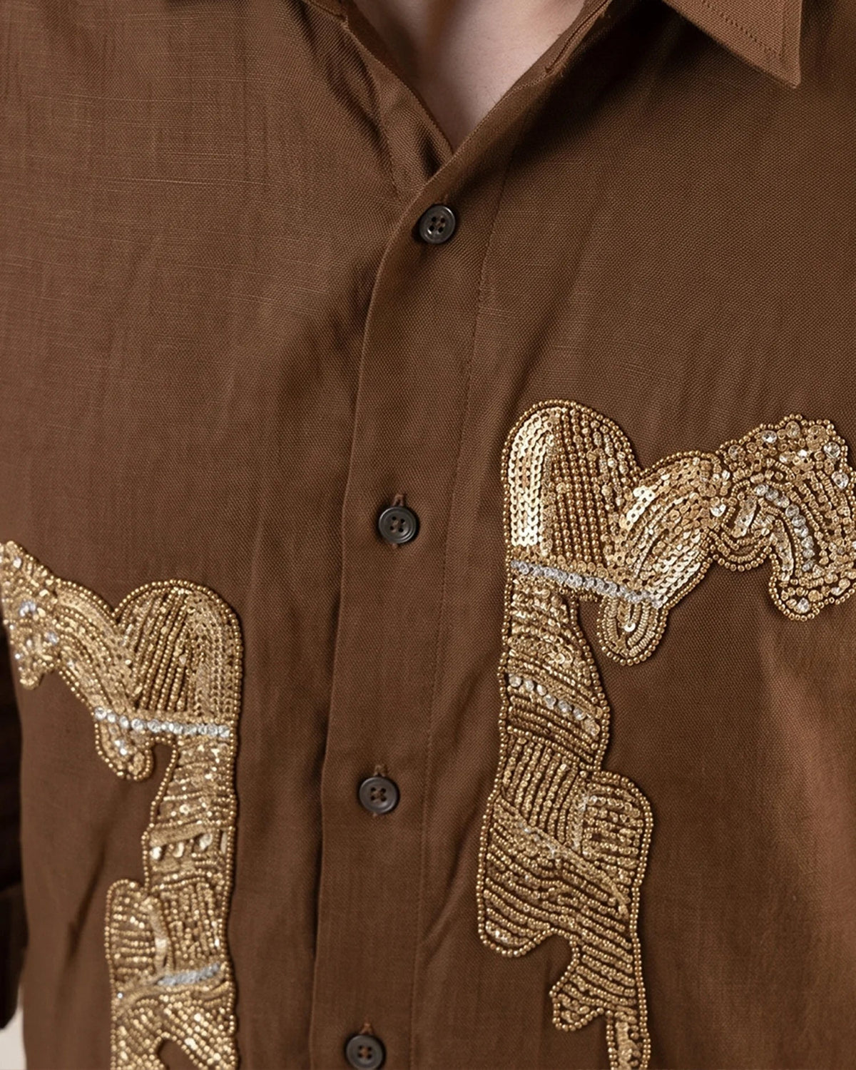 Twin Stallion – Embroidered Horse Shirt for Men