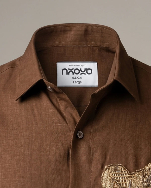 Twin Stallion – Embroidered Horse Shirt for Men