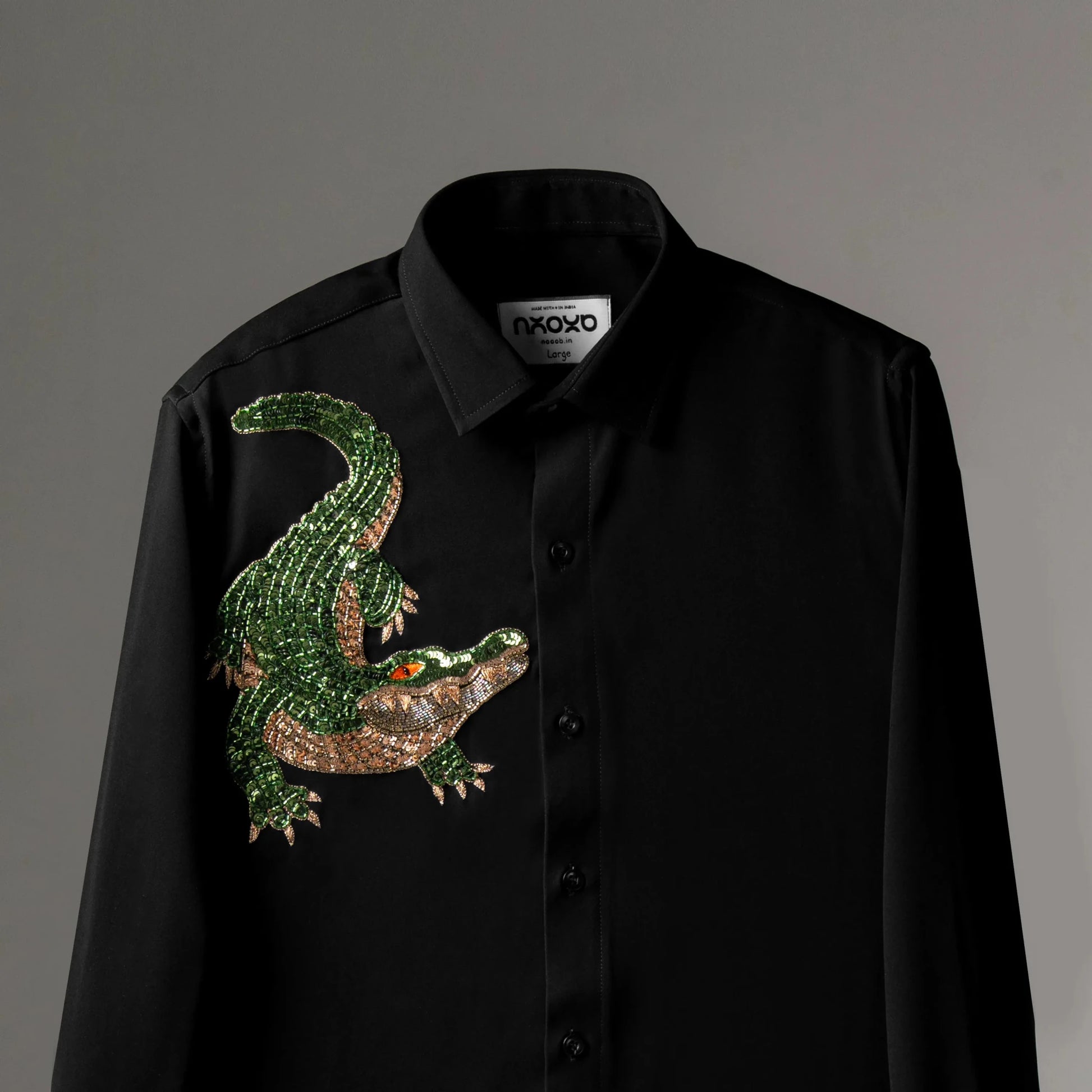 Crocodile Embroidered Shirt