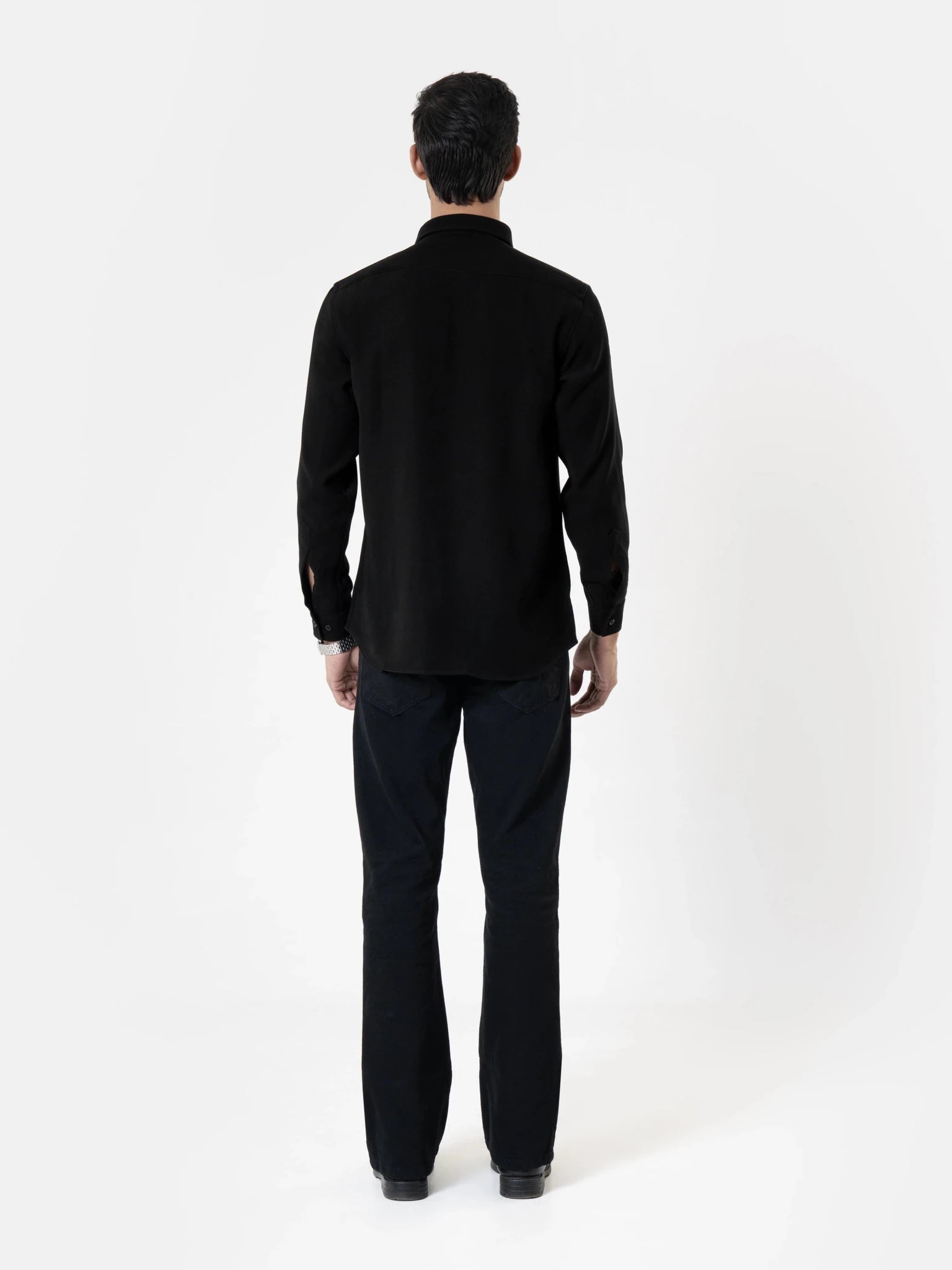 Wolf Embroidered Black shirt for Men