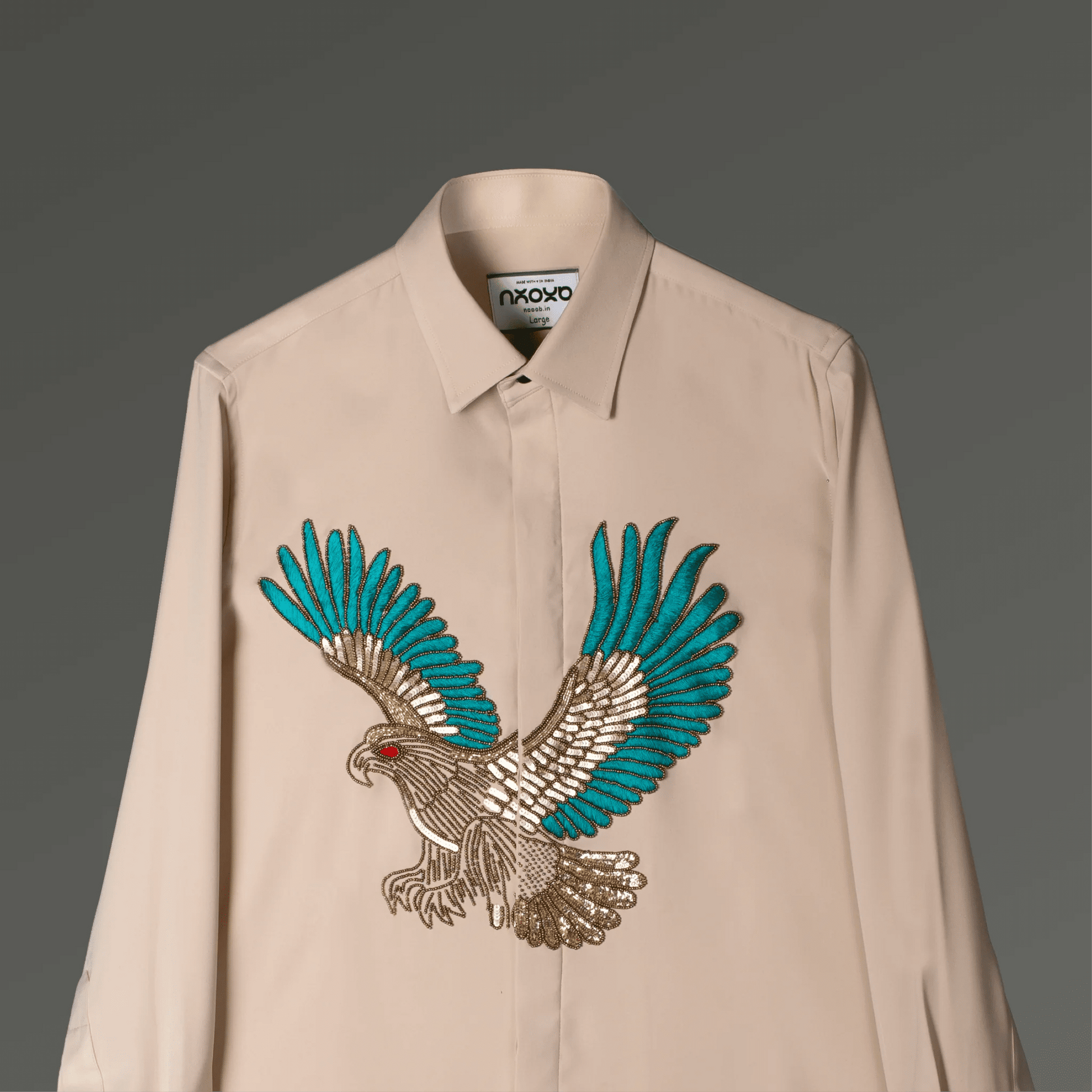 Zenith Oath – Embroidered Eagle Shirt for Men
