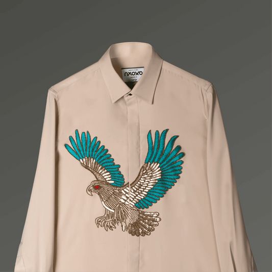 Zenith Oath – Embroidered Eagle Shirt for Men