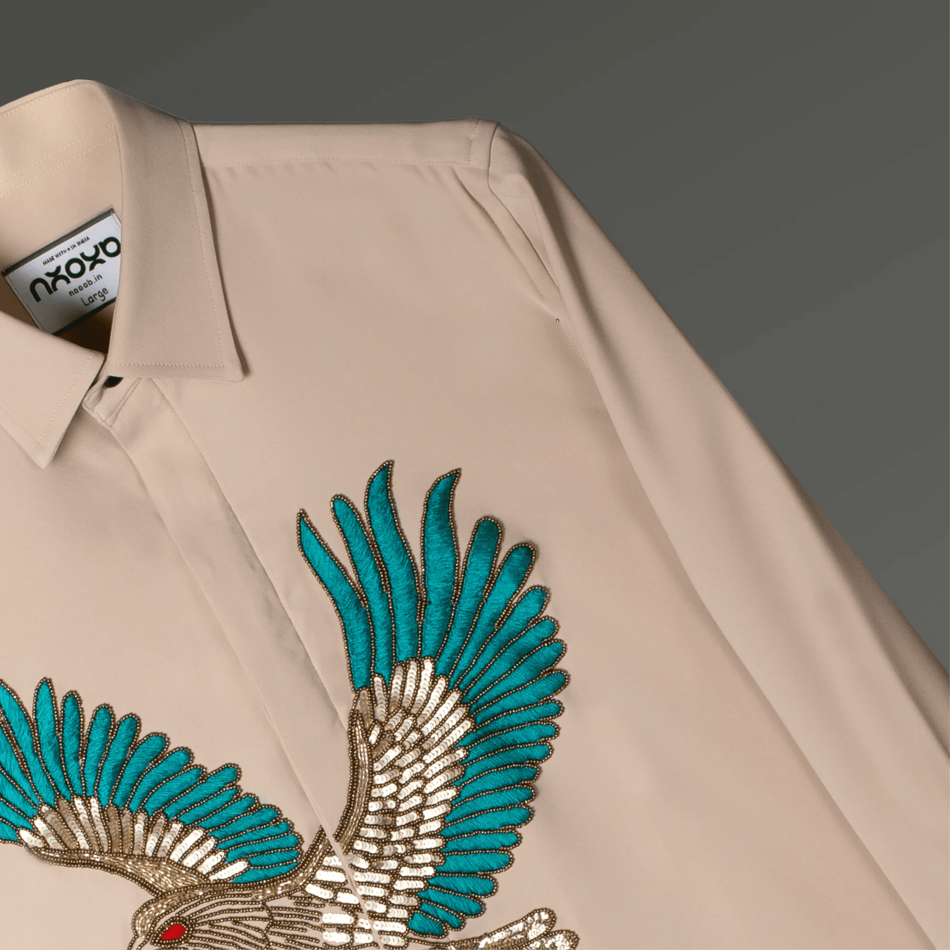 Zenith Oath – Embroidered Eagle Shirt for Men