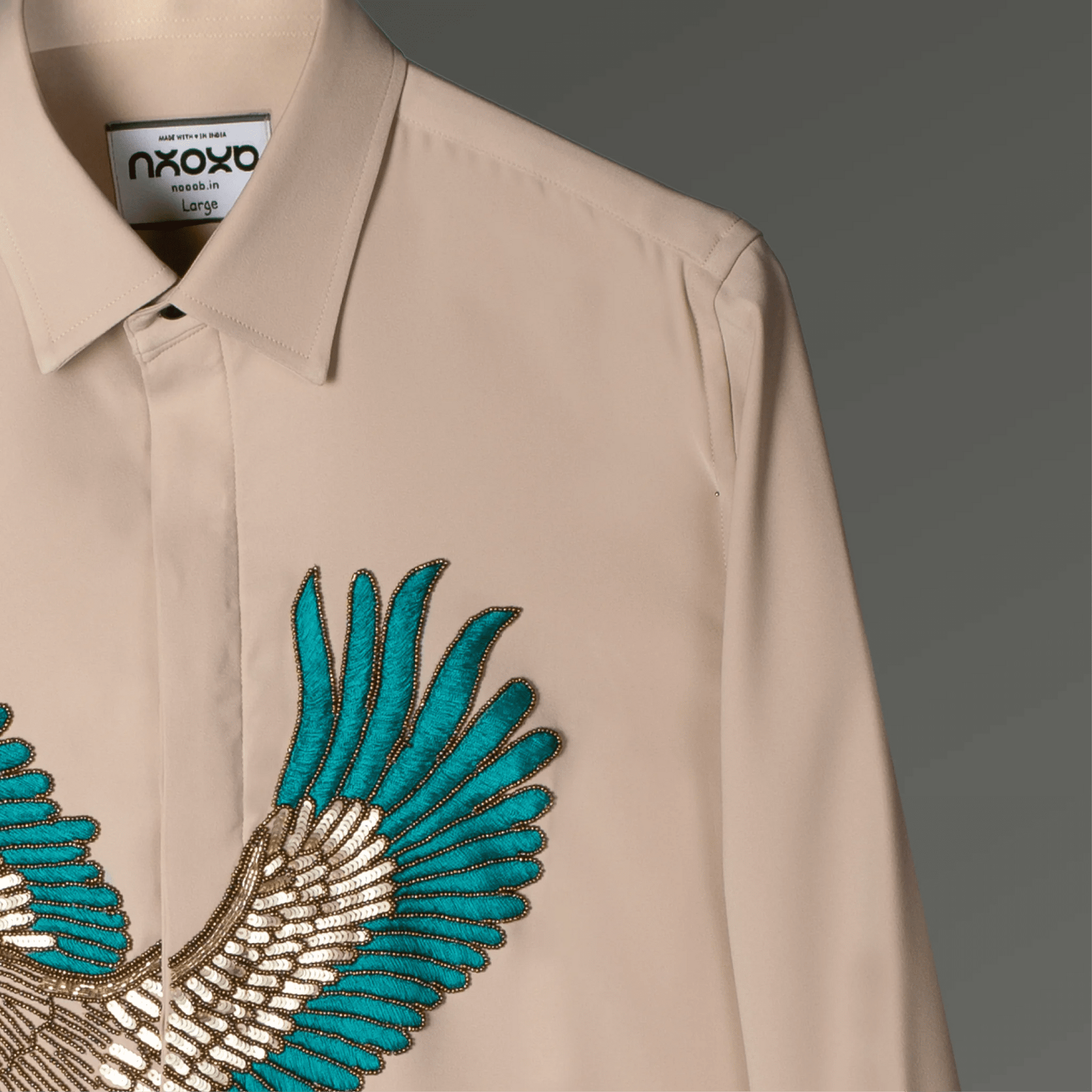Zenith Oath – Embroidered Eagle Shirt for Men